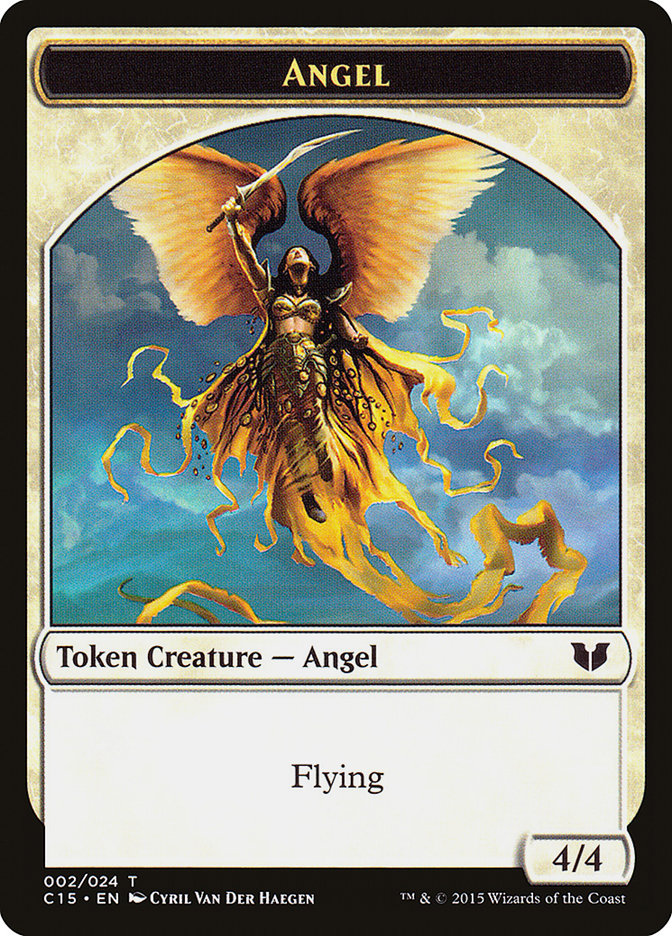 Spirit (022) // Angel Double-Sided Token [Commander 2015 Tokens] | The Time Vault CA