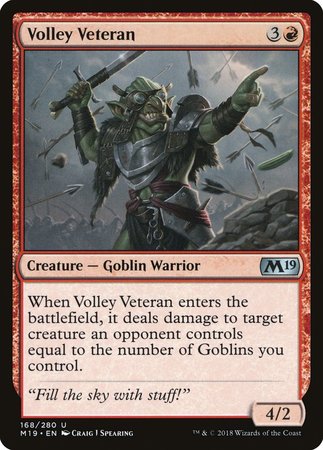 Volley Veteran [Core Set 2019] | The Time Vault CA