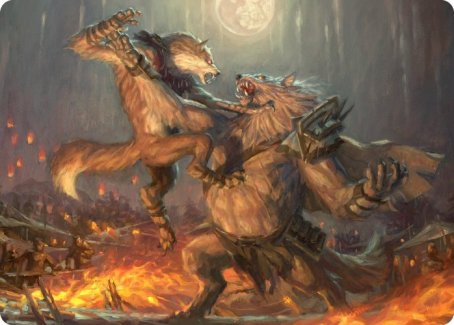 Duel for Dominance Art Card [Innistrad: Midnight Hunt Art Series] | The Time Vault CA