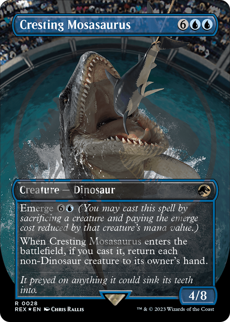 Cresting Mosasaurus Emblem (Borderless) [Jurassic World Collection Tokens] | The Time Vault CA