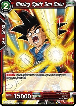 Blazing Spirit Son Goku [BT4-005] | The Time Vault CA