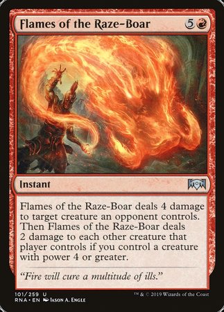 Flames of the Raze-Boar [Ravnica Allegiance] | The Time Vault CA