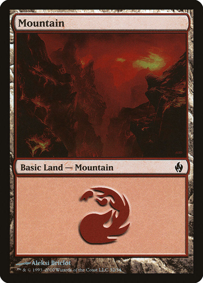 Mountain (32) [Premium Deck Series: Fire and Lightning] | The Time Vault CA