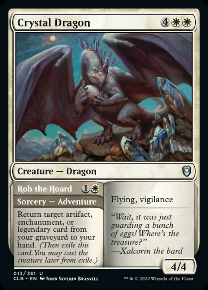 Crystal Dragon // Rob the Hoard [Commander Legends: Battle for Baldur's Gate] | The Time Vault CA