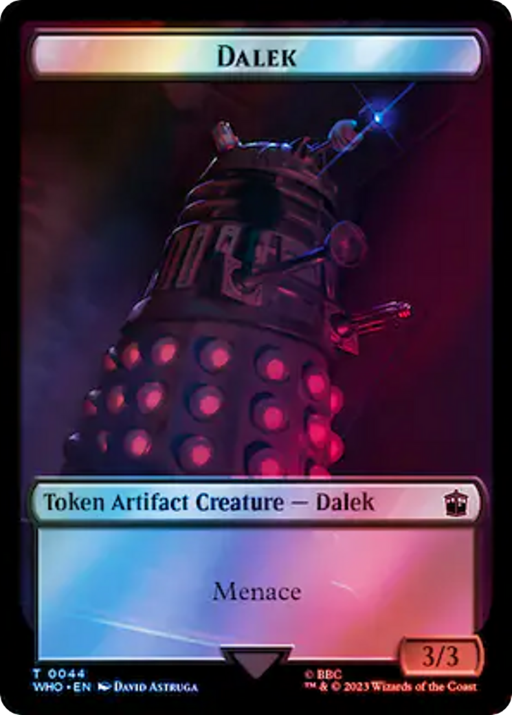 Dalek // Alien Salamander Double-Sided Token (Surge Foil) [Doctor Who Tokens] | The Time Vault CA