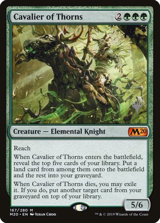 Cavalier of Thorns [Core Set 2020 Promos] | The Time Vault CA