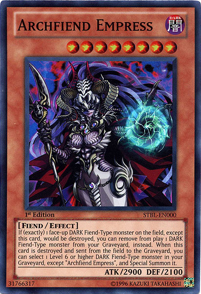 Archfiend Empress [STBL-EN000] Super Rare | The Time Vault CA