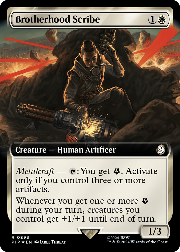 Brotherhood Scribe (Extended Art) (Surge Foil) [Fallout] | The Time Vault CA