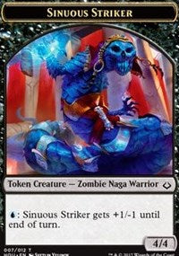 Sinuous Striker // Zombie Double-sided Token [Hour of Devastation Tokens] | The Time Vault CA