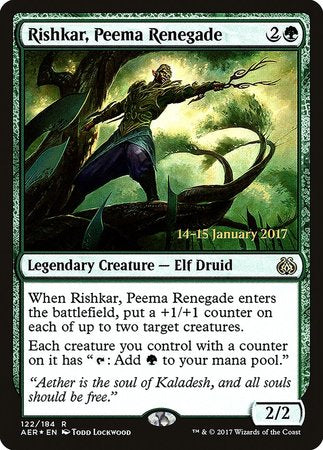 Rishkar, Peema Renegade [Aether Revolt Promos] | The Time Vault CA