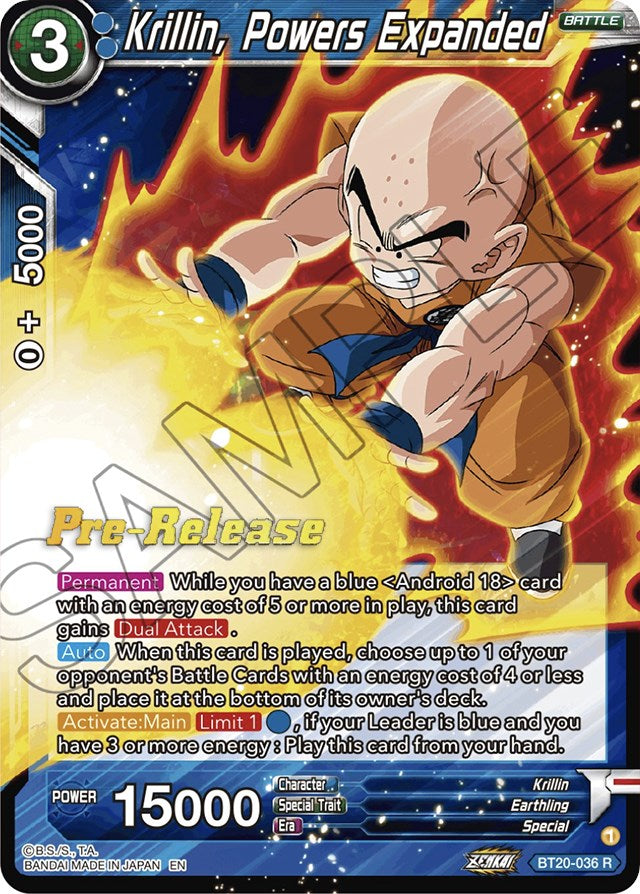 Krillin, Powers Expanded (BT20-036) [Power Absorbed Prerelease Promos] | The Time Vault CA