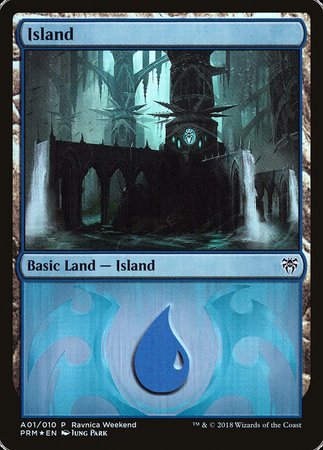 Island - Dimir (A01) [GRN Ravnica Weekend] | The Time Vault CA