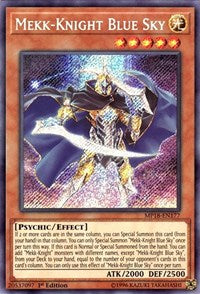 Mekk-Knight Blue Sky [MP18-EN177] Secret Rare | The Time Vault CA