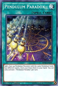 Pendulum Paradox [MP18-EN209] Secret Rare | The Time Vault CA