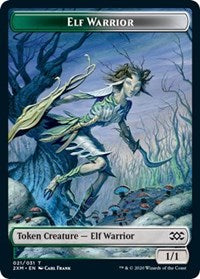 Elf Warrior // Plant Double-sided Token [Double Masters Tokens] | The Time Vault CA