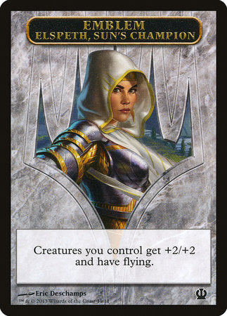 Emblem - Elspeth, Sun's Champion [Theros Tokens] | The Time Vault CA