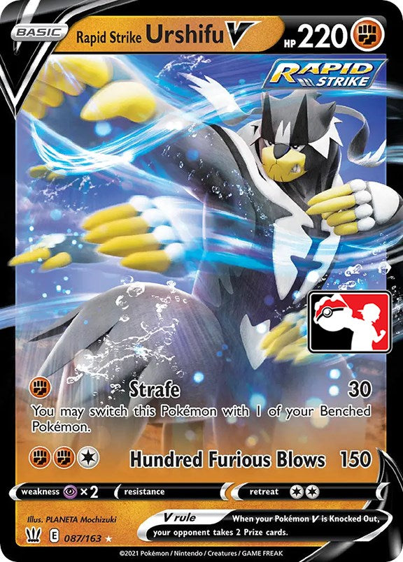 Rapid Strike Urshifu V (087/163) [Prize Pack Series One] | The Time Vault CA