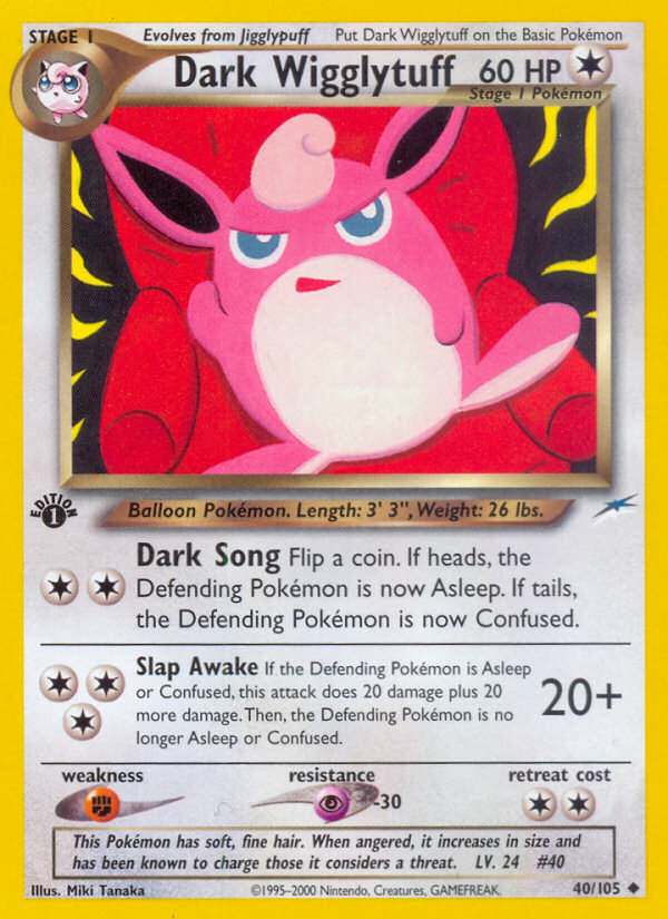 Dark Wigglytuff (40/105) [Neo Destiny 1st Edition] | The Time Vault CA