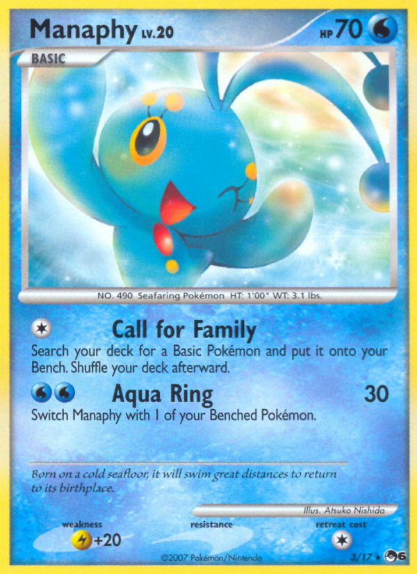 Manaphy (3/17) [POP Series 6] | The Time Vault CA