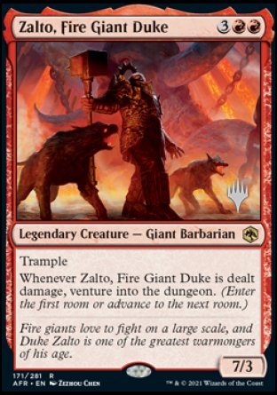 Zalto, Fire Giant Duke (Promo Pack) [Dungeons & Dragons: Adventures in the Forgotten Realms Promos] | The Time Vault CA