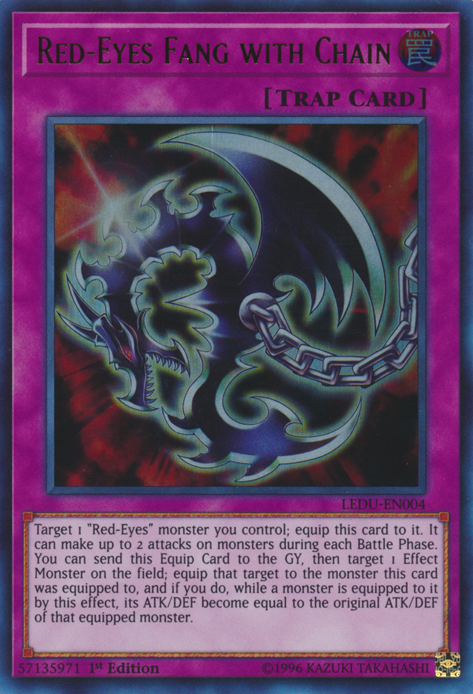 Red-Eyes Fang with Chain [LEDU-EN004] Ultra Rare | The Time Vault CA