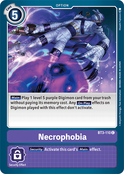 Necrophobia [BT3-110] [Release Special Booster Ver.1.5] | The Time Vault CA