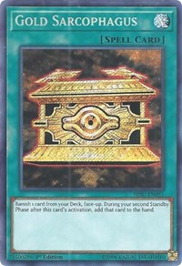 Gold Sarcophagus [HISU-EN051] Secret Rare | The Time Vault CA