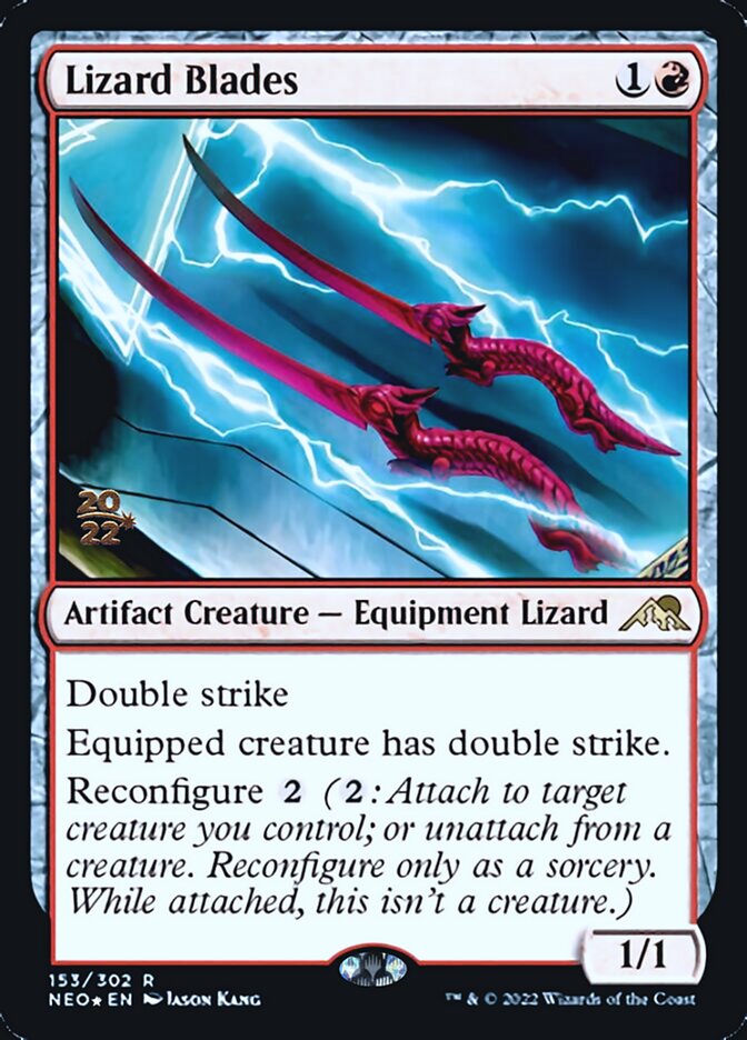 Lizard Blades [Kamigawa: Neon Dynasty Prerelease Promos] | The Time Vault CA