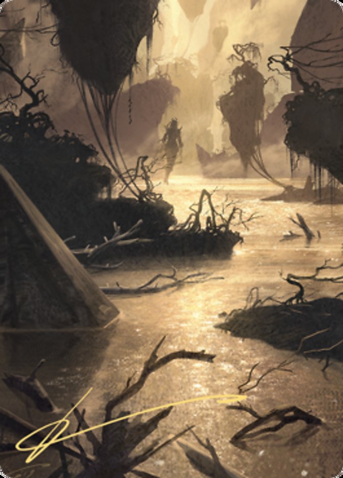 Murkwater Pathway Art Card (Gold-Stamped Signature) [Zendikar Rising Art Series] | The Time Vault CA