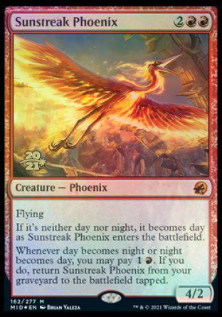 Sunstreak Phoenix [Innistrad: Midnight Hunt Prerelease Promos] | The Time Vault CA