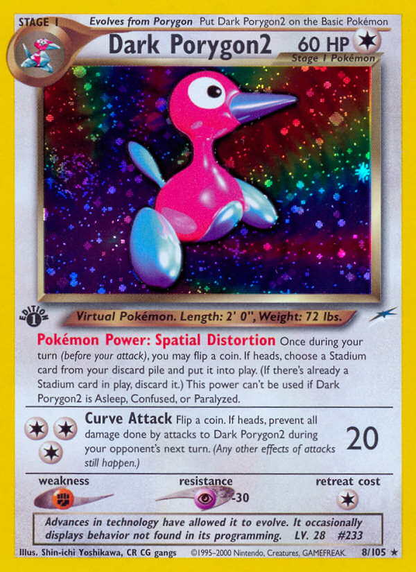 Dark Porygon2 (8/105) [Neo Destiny 1st Edition] | The Time Vault CA