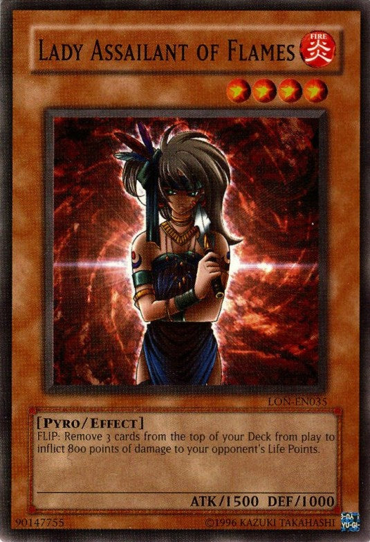 Lady Assailant of Flames [LON-EN035] Common | The Time Vault CA