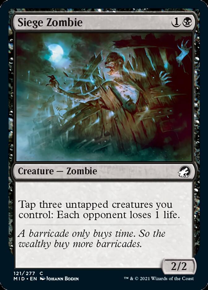 Siege Zombie [Innistrad: Midnight Hunt] | The Time Vault CA