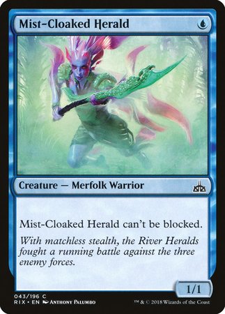 Mist-Cloaked Herald [Rivals of Ixalan] | The Time Vault CA