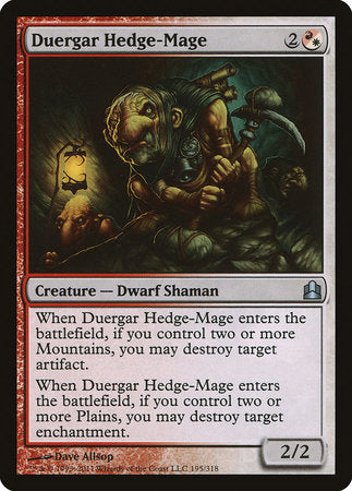 Duergar Hedge-Mage [Commander 2011] | The Time Vault CA