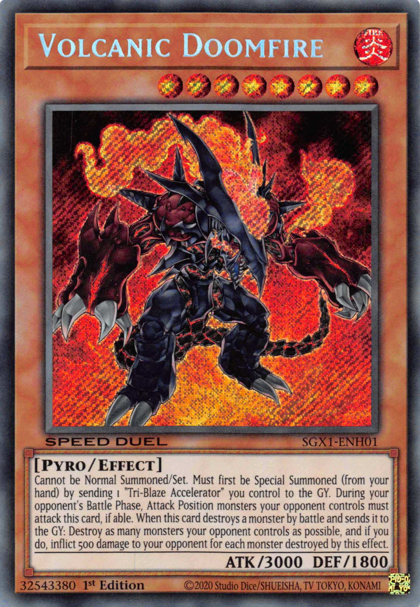 Volcanic Doomfire [SGX1-ENH01] Secret Rare | The Time Vault CA