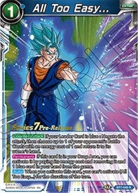 All Too Easy... (Assault of the Saiyans) [BT7-048_PR] | The Time Vault CA