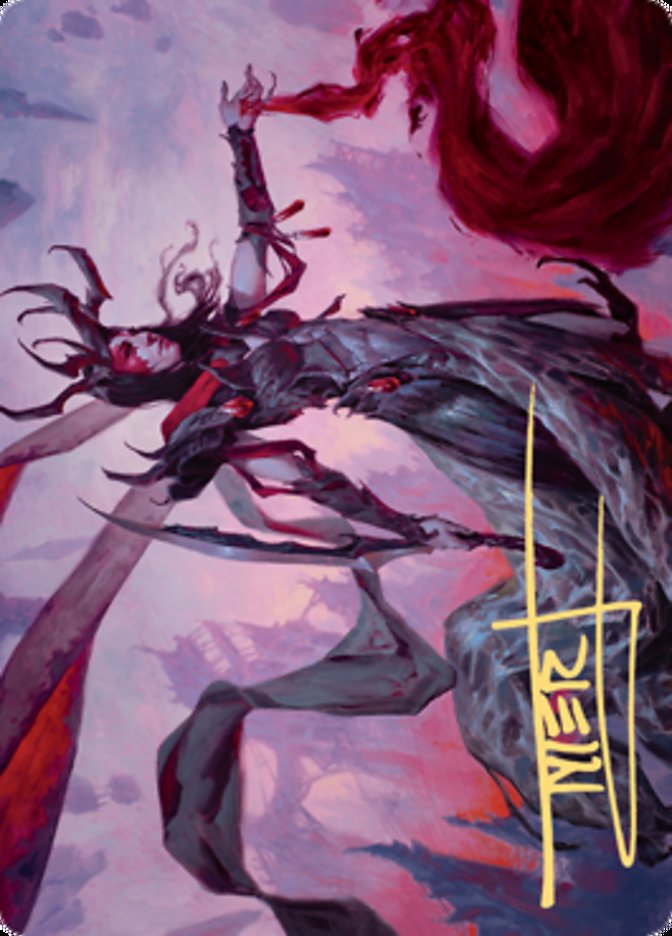 Drana, the Last Bloodchief Art Card (Gold-Stamped Signature) [Zendikar Rising Art Series] | The Time Vault CA