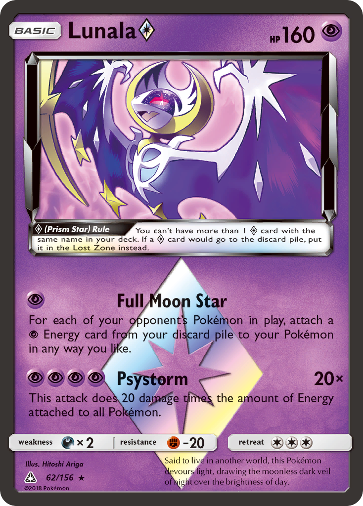 Lunala (62/156) (Prism Star) [Sun & Moon: Ultra Prism] | The Time Vault CA