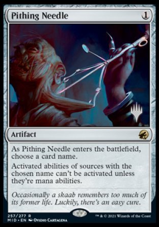 Pithing Needle (Promo Pack) [Innistrad: Midnight Hunt Promos] | The Time Vault CA