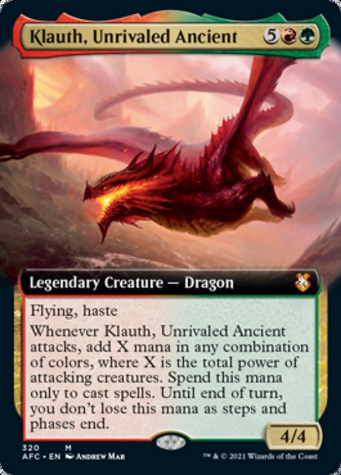 Klauth, Unrivaled Ancient (Extended) [Dungeons & Dragons: Adventures in the Forgotten Realms Commander] | The Time Vault CA
