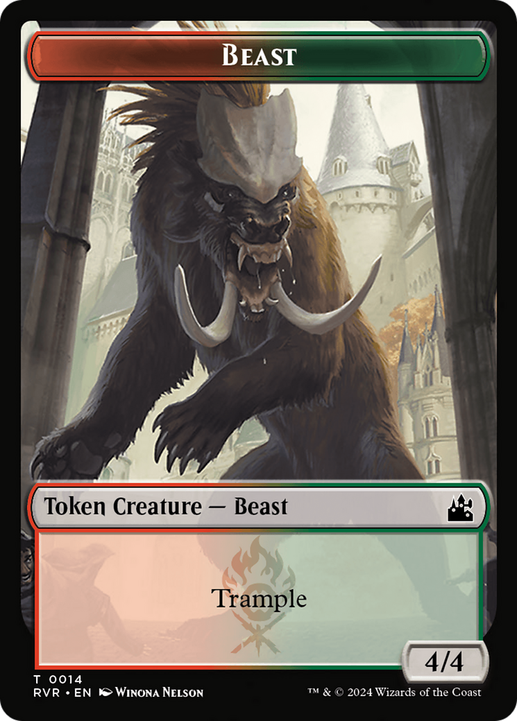 Beast Token [Ravnica Remastered Tokens] | The Time Vault CA