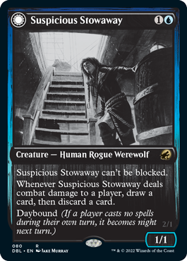 Suspicious Stowaway // Seafaring Werewolf [Innistrad: Double Feature] | The Time Vault CA