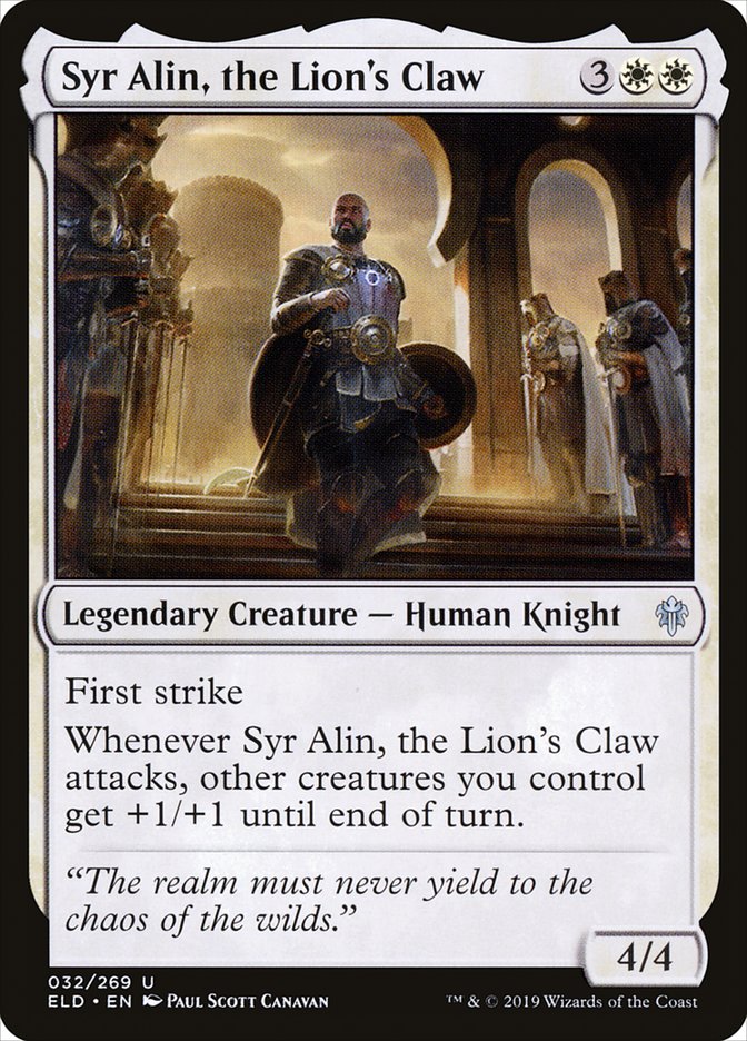 Syr Alin, the Lion's Claw [Throne of Eldraine] | The Time Vault CA