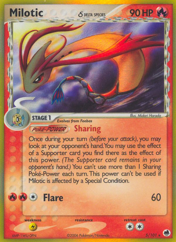 Milotic (5/101) (Delta Species) [EX: Dragon Frontiers] | The Time Vault CA