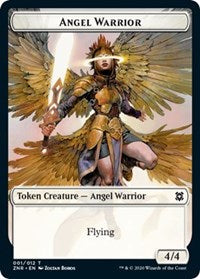 Angel Warrior // Hydra Double-sided Token [Zendikar Rising Tokens] | The Time Vault CA