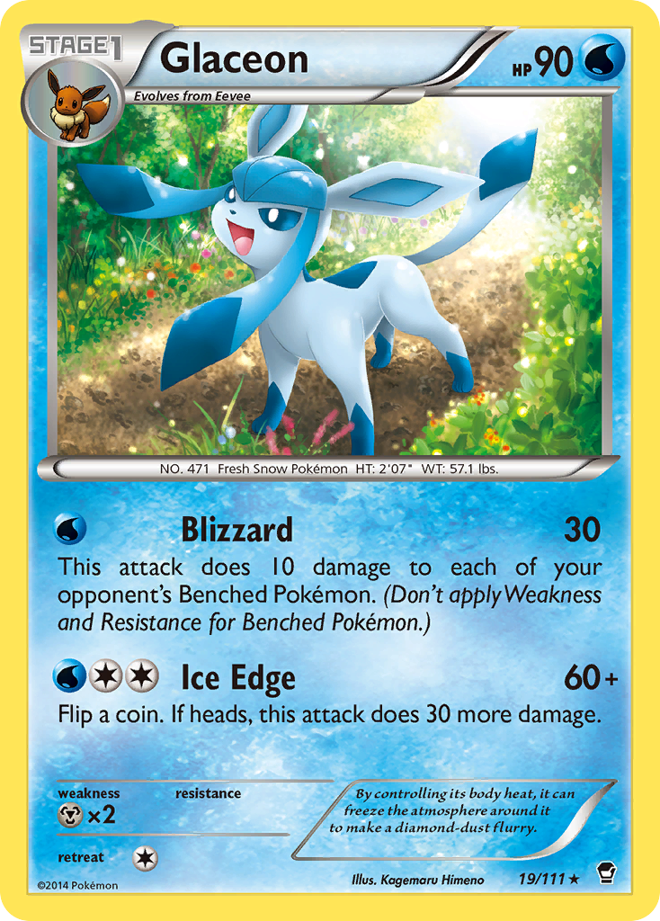 Glaceon (19/111) [XY: Furious Fists] | The Time Vault CA