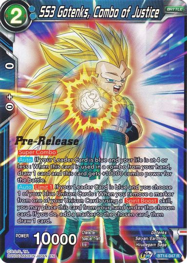 SS3 Gotenks, Combo of Justice (BT14-047) [Cross Spirits Prerelease Promos] | The Time Vault CA