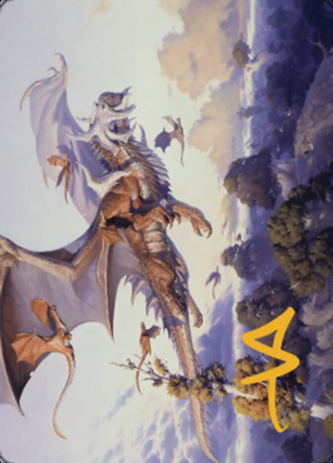 Rith, Liberated Primeval Art Card (Gold-Stamped Signature) [Dominaria United Art Series] | The Time Vault CA