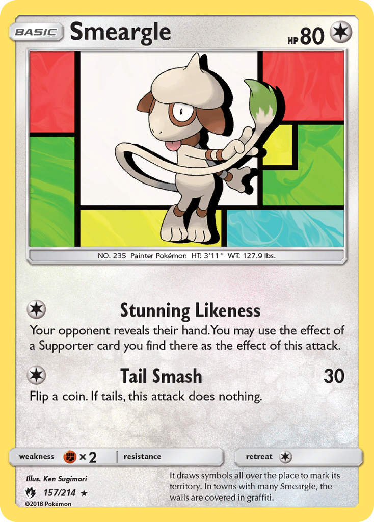 Smeargle (157/214) [Sun & Moon: Lost Thunder] | The Time Vault CA